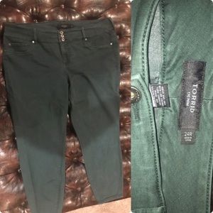 Forrest green torrid jeggings size 24
